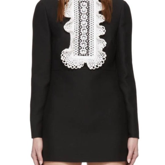 VALENTINO Black Embroidered Dress - Picture 2 of 3